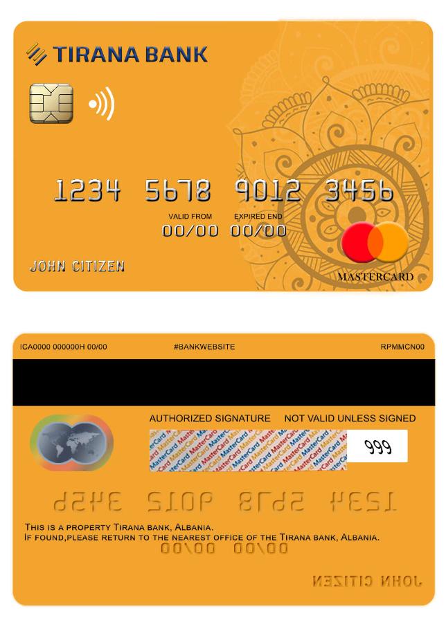 Albania Tirana bank  mastercard